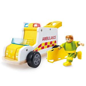 Игровой набор Hape "Играем в профессии", машина скорой помощи