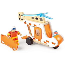 Игровой набор Hape "Играем в профессии", служба спасения на вертолете