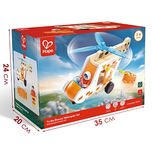 Игровой набор Hape "Играем в профессии", служба спасения на вертолете