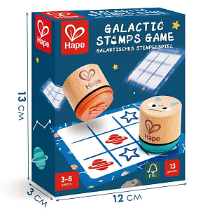 Настольная игра Hape "Космические приключения", крестики-нолики со штампами