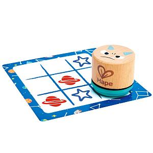 Настольная игра Hape "Космические приключения", крестики-нолики со штампами