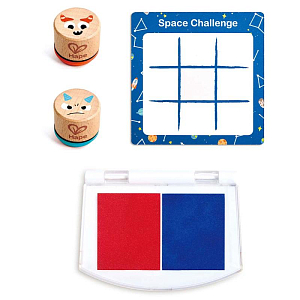 Настольная игра Hape "Космические приключения", крестики-нолики со штампами