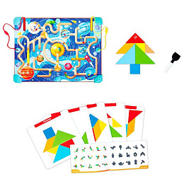 Головоломка Hape "Умняша", космический лабиринт и танграм