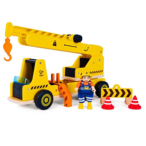 Игровой набор Hape "Малыш-строитель", строительный кран