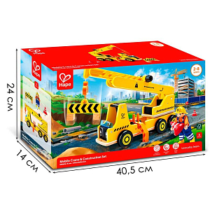 Игровой набор Hape "Малыш-строитель", строительный кран