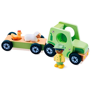 Игровой набор Hape "Фермерские приключения", детская иллюстрированная книга Hape Land