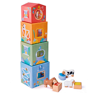 Игровой набор Hape "Веселая ферма", детская иллюстрированная книга Hape Land