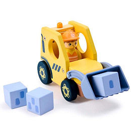 Игровой набор Hape "Бульдозер", детская иллюстрированная книга Hape Land