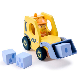 Игровой набор Hape "Бульдозер", детская иллюстрированная книга Hape Land