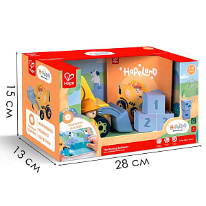 Игровой набор Hape "Бульдозер", детская иллюстрированная книга Hape Land