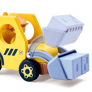 Игровой набор Hape "Бульдозер", детская иллюстрированная книга Hape Land