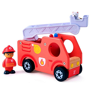 Игровой набор Hape "Пожарная машина", детская иллюстрированная книга Hape Land