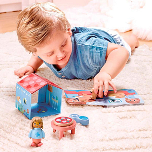 Игровой набор Hape "Маленький домик", детская иллюстрированная книга Hape Land