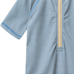 Купальник с коротким рукавом Wheat, голубые полоски