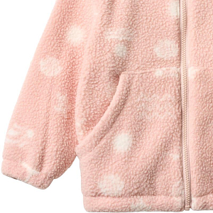 Кофта флисовая на молнии Wheat "Helge Cameo Rose Jaquard", розовый маршмеллоу