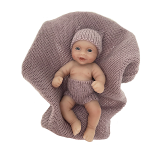 Пупс Magic Manufactory, коллекция Малыш, сиреневый, 12 см