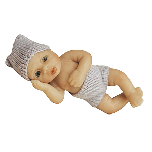 Пупс Magic Manufactory, коллекция Малыш, голубой, 12 см