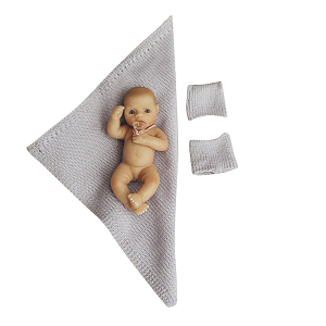 Пупс Magic Manufactory, коллекция Малыш, голубой, 12 см