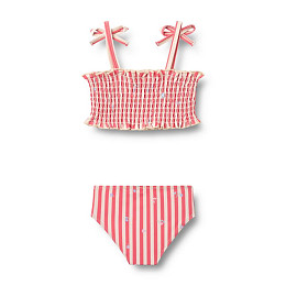 Купальник раздельный Wheat "Carla Red Stripe Flowers", цветущие полоски