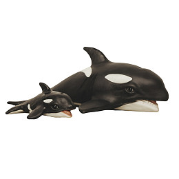 Игрушка Magic Manufactory "Косатка с косатёнком", коллекция Magic Ocean, 18 и 8 см