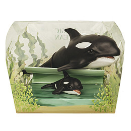 Игрушка Magic Manufactory "Косатка с косатёнком", коллекция Magic Ocean, 18 и 8 см