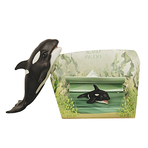 Игрушка Magic Manufactory "Косатка с косатёнком", коллекция Magic Ocean, 18 и 8 см