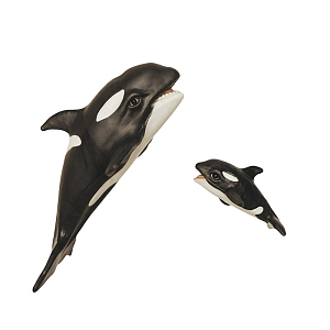 Игрушка Magic Manufactory "Косатка с косатёнком", коллекция Magic Ocean, 18 и 8 см