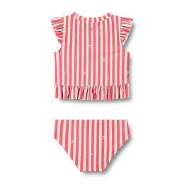 Костюм купальный Wheat "Alma Red Stripe Flowers", 2 предмета, цветущие полоски