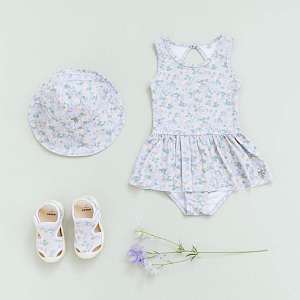 Панама Wheat "Bora Purple Light Petunias", королевские петунии