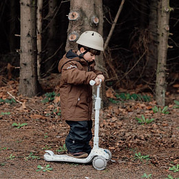 Самокат со светящимися колесами Vanilla Copenhagen "Honeybee", серый, маленький