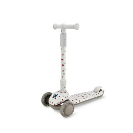 Самокат со светящимися колесами Vanilla Copenhagen "Ladybug", серый, маленький