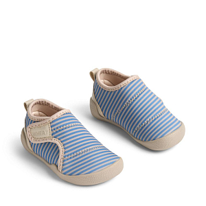 Тапочки для пляжа Wheat "Shawn Blue Swim Stripe", голубые полоски