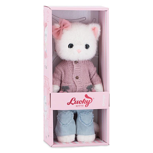 Мягкая игрушка Orange Toys "Кошечка Софи", вязаные вишенки, с каркасом, 37 см