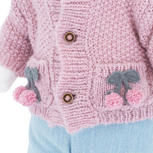 Мягкая игрушка Orange Toys "Кошечка Софи", вязаные вишенки, с каркасом, 37 см