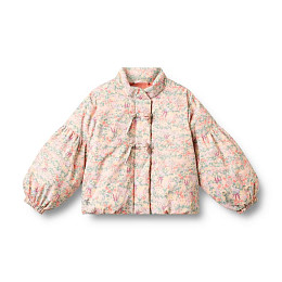 Куртка дутая с пышным рукавом Wheat, цветочная вуаль