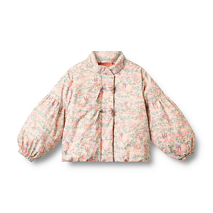 Куртка дутая с пышным рукавом Wheat, цветочная вуаль