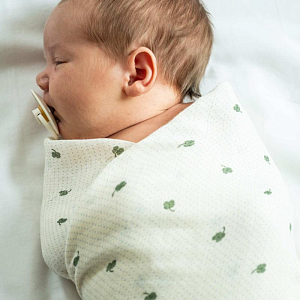 Пеленка муслиновая That's Mine "Jana Specks of Luck", четырехлистный клевер, 120 х 120 см