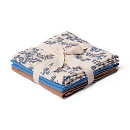 Набор муслиновых пеленок That's Mine "Bora Blue Bells", 3 шт, синие колокольчики, 70 х 70 см