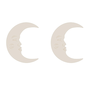 Набор крючков для одежды в виде луны Зэтс Майн (That's Mine) "Луна", 2 шт, кремовый