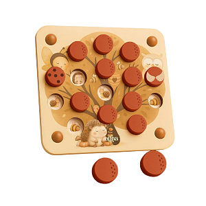 Пазл деревянный Mrs. Ertha "Pop & Peek", бежевый