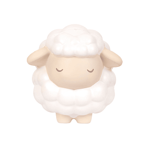 Игрушка сквиш антистресс Mrs. Ertha "Овечка Wooly", кремовая с белым