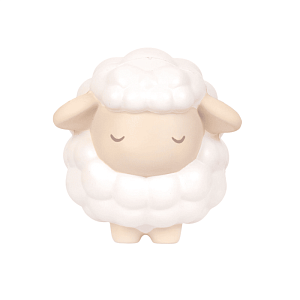 Игрушка сквиш антистресс Mrs. Ertha "Овечка Wooly", кремовая с белым