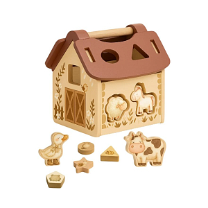 Сортер деревянный Mrs. Ertha "Animal Farm", бежевый