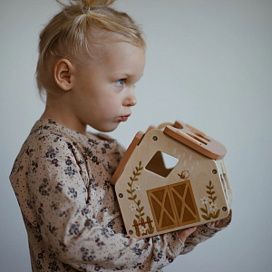 Сортер деревянный Mrs. Ertha "Animal Farm", бежевый