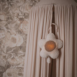 Мобиль музыкальный с подсветкой Mrs. Ertha "Flower", молочный