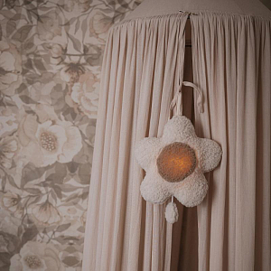 Мобиль музыкальный с подсветкой Mrs. Ertha "Flower", молочный