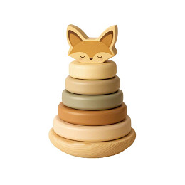 Пирамидка деревянная Mrs. Ertha "Fox", бежевый микс