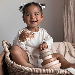 Пирамидка деревянная Mrs. Ertha "Fox", бежевый микс