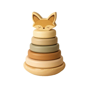 Пирамидка деревянная Mrs. Ertha "Fox", бежевый микс