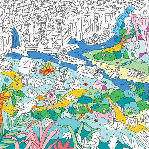 Постер-гигант для раскрашивания OMY "Jungle", 70 х 100 см